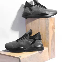 The White Pole Men's Dark Grey Casual Sneakers image 1