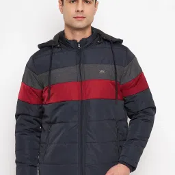 Duke Navy Regular Fit Quilted Hooded Jacket image 1