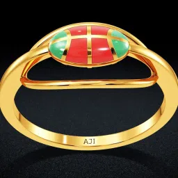 Joyalukkas 22k Oval Orb Golden Ring image 1