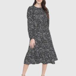 Oxolloxo Black Printed Dress-picture-12