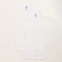 WES Lounge by Westside White Sleeveless Vests - Pack of 2-picture-37