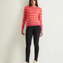 Cover Story Pink Striped Pullover-image-28