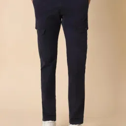 Allen Solly Navy Slim Fit Cargos image 1