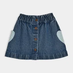 MiArcus Kids Blue Applique Skirt image 1