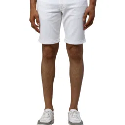 Raymond White Slim Fit Shorts image 1