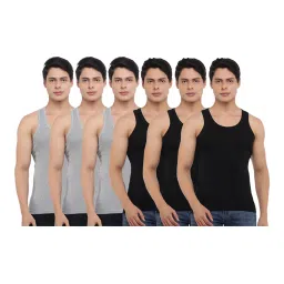 Dollar Bigboss Multicolor Cotton Vests - Pack of 6 image 1