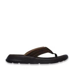Skechers Men's SARGO - WOLTERS Chocolate Flip Flops-image-0