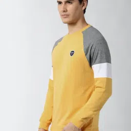 Peter England Yellow Cotton Slim Fit Sweatshirt image 3