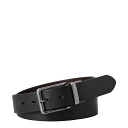 Fossil Brandon Black Leather Solid Waist Belt-picture-30