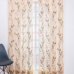 Parda Online Brown Set of 2 Ethnic Motifs Sheer Long Door Curtain-picture-32