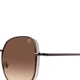 Woggles Unisex Brown Lens & Black Oversized Sunglasses with image 4