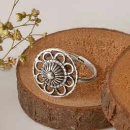 AVNI by GIVA 92.5 Sterling Silver Flower Blossom Ring for Women-picture-36