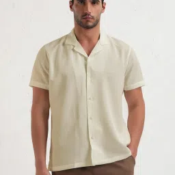 showoffff SHOWOFF Beige Relaxed Fit Solid Shirt image 1