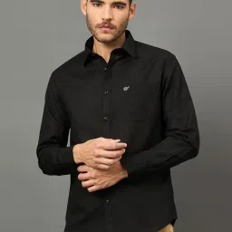 Club York Black Slim Fit Shirt image 1