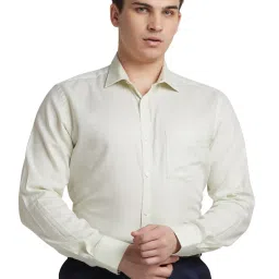 Park Avenue Green Regular Fit Texture Shirt image 1