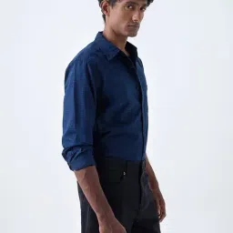 WES Casuals by Westside Blue Checkered Relaxed-Fit Cotton Shirt-picture-25