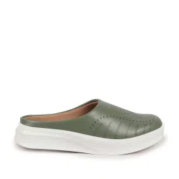 Fausto Women's Olive Mule Shoes image 1
