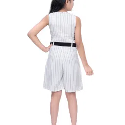 Tiny Girl White Striped Jumpsuit image 2