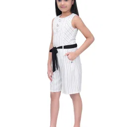 Tiny Girl White Striped Jumpsuit image 3
