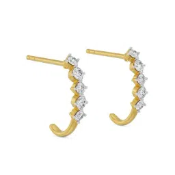 Emori 14k Yellow Gold & Lab Grown Diamond Round Quintet Stud Earrings image 3