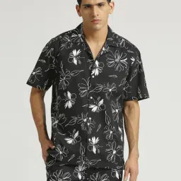 Pepe Jeans Black Cotton Relaxed Fit Floral Print Shirt-picture-37