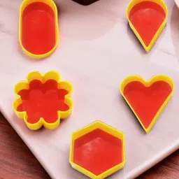 hazel DS Yellow Plastic Chocolate Moulds  - Set of 5 image 1