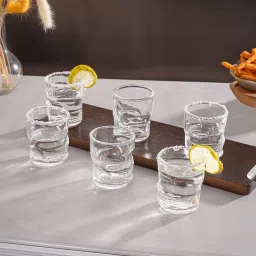 Troveas Clear Skully Sips Shot Glasses - Set of 6 (52 ml) image 1