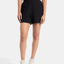 Jockey A157 Women's Super Combed Cotton Rich Straight Fit Shorts with Side Pockets image 1