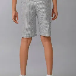 Under Fourteen Only Boys Black Cotton Striped Short image 2