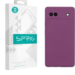 Sprig Liquid Silicone Back Cover for GOOGLE PIXEL 6A (Purple) image 1