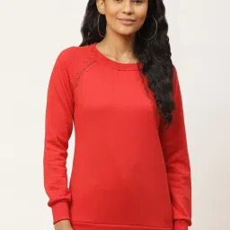 Belle Fille Red Embellished Sweatshirt image 1