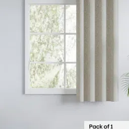 Haus & Kinder Pista Polyester Floral Frosted Garden Eyelets 5 ft Window Curtain image 3