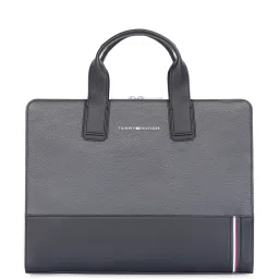 TOMMY HILFIGER Orillia Dark Grey PU Laptop Messenger Bag image 1