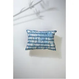 Freedom Tree Agama Herringbone Cotton Blue Cushion Cover - 14 X 20 Inches-image-34