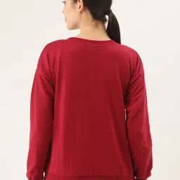 Belle Fille Maroon Full Sleeves Sweatshirt image 2