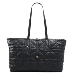 Aldo Black Striped Large Shoulder Handbag-image-0