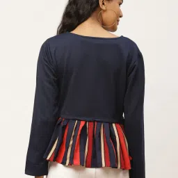 Belle Fille Navy Full Sleeves Sweatshirt image 2