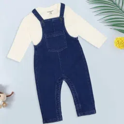 Pantaloons Baby Boys Delft Dungaree Set-image-12