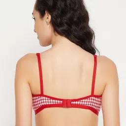 Clovia Red Half Coverage Non-Padded Wireless Plunge Bra image 2