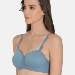 mod & shy Blue Lightly Padded Balconette Bra image 3