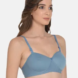 mod & shy Blue Lightly Padded Balconette Bra image 4