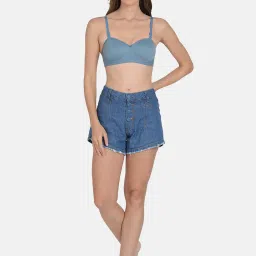 mod & shy Blue Lightly Padded Balconette Bra image 5