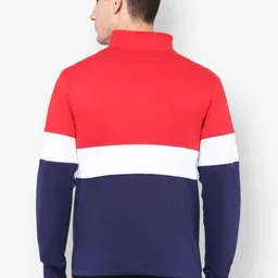 Urbano Fashion Men Colourblocked & Brand Logo Print Front-Open Sweatshirt image 4