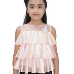 Tiny Girl Peach Embellished Top image 1