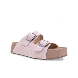 CAI Buckles Strapped Open Back Platform Sandals-picture-31
