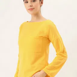 Belle Fille Yellow Full Sleeves Sweatshirt image 3