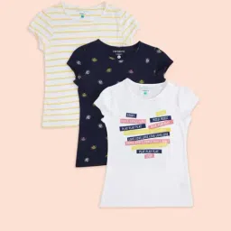 Pantaloons Junior Kids Multicolor Cotton Striped T-Shirt (Pack of 3)-image-26
