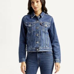 Levi's Indigo Cotton Regular Fit Denim Jacket-picture-2