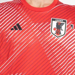 adidas JFA PRESHI White & Red Regular Fit Round Neck T-Shirt image 4