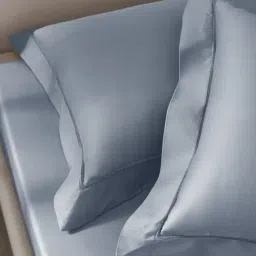 Sansaar Grey Cotton Plain Pillow Cover - Set of 2-image-82